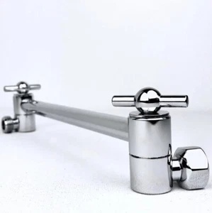 Reon Chrome Shower Arm 5 Lot Extension Adjustable 10 4/5 in. Brass Wall Mount - Picture 1 of 15