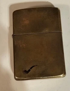 VINTAGE 1932-1988 SOLID BRASS PIPE ZIPPO LIGHTER PA With CASE WIND PROOF - Picture 1 of 8