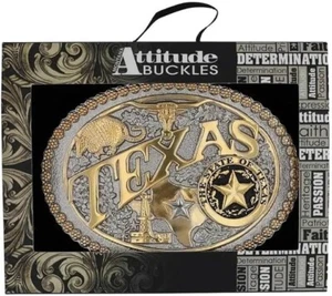 Montana Silversmiths Attitude State Heritage Oval Antiqed Patina Western Belt - Picture 1 of 4