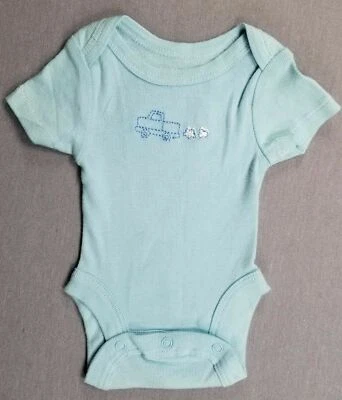 Baby Boy Nwot Babies R Us Preemie Blue Truck Bodysuit - Image 1 of 2