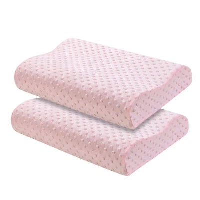 Paquete de 2 almohadas de espuma viscoelástica para dormir contorno soporte ortopédico para el cuello  Foto 1 de 4