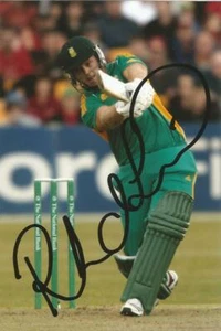 SOUTH AFRICA CRICKET: RICHARD LEVI SIGNED 6x4 ODI ACTION PHOTO+COA - Picture 1 of 1