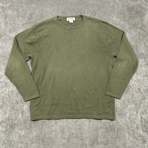 Vintage J Crew Sweater Size Large Tall LT Green Cotton Sweatshirt Hong Kong Y2K - Picture 1 of 8