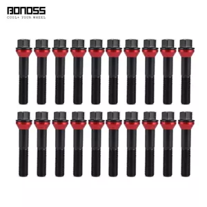 BONOSS 20x 72mm Thread Wheel Nuts Ferrari - 14x1.5 Lug Bolts for F430 F360 F355 - Picture 1 of 12