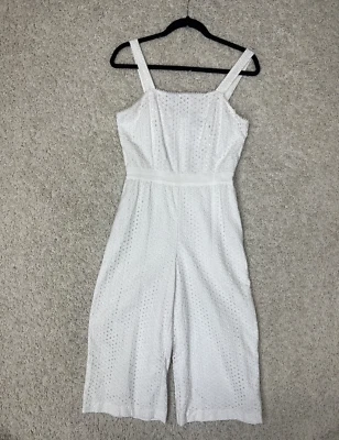 Macacão Banana Republic Feminino 4 Sem Mangas Cropped Ilhós Renda Zíper Traseiro Vestido - Imagem 1 de 4