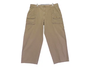 Cabela's Men's Cargo Jeans 38X30 High Rise Straight Leg 8 Pockets Brown Denim - Picture 1 of 10