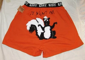 Lazy One It Wasnt Me Boxer Shorts M New NWT Skunk Novelty Funny Underwear - Picture 1 of 8