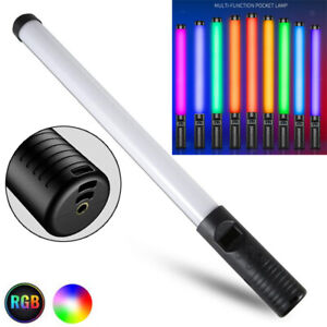 RGB LED Lights Stick Handheld Fill Light Wand Bar Photography w/ Remote + Tripod