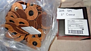 (200) 3M ROLOC 3" COARSE grinding discs. 048011. GENUINE!! - Picture 1 of 2