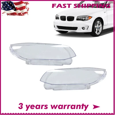 Pair Headlight Lens Cover For 2010-2013 BMW 3 Series E92 E93 LCI 328i 325i 335i - Image 1 of 4