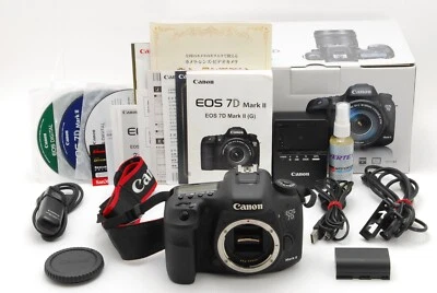 【MINT- BOXED】Canon EOS 7D Mark II Digital SLR Camera Black Body - Image 1 of 4