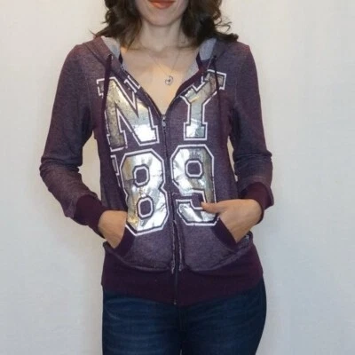 Self Esteem Purple NY 89' Zippered Hoodie Size Small - Image 1 of 4