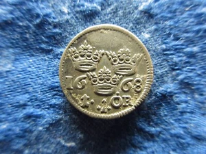Schweden 1 Erz 1668, KM250 Randnick - Bild 1 von 2