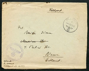 Deutschland Estland Ostland WW2 Feldpost Brief 1942 !!!  - Bild 1 von 3