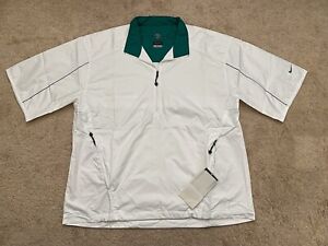 Vtg 90s Nike Golf Mens Pullover Sz L White Half Zip Windbreaker Outdoor Swoosh