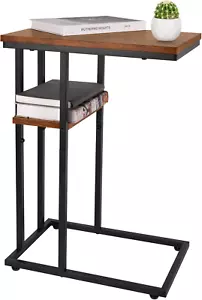 C Shaped End Table, Side Table for Couch and Bed, Small Side Tables for Small Sp - Picture 1 of 12