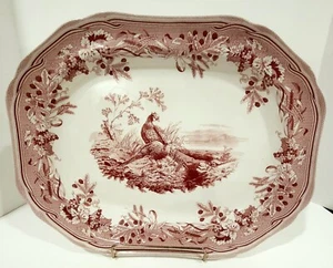 FULHAM VON SPODE WILLIAMS-SONOMA FASANENPLATTE 16 1/4" X 12 1/2" ENGLAND SELTEN - Bild 1 von 2