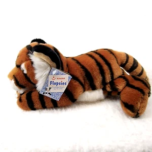 Aurora Tiger Bengal Flopsies Plush New With Tags Striped Cat Stuffed Animals - Picture 1 of 12