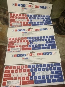 Lot of 3 Packs Keyboard Genius Typing Accuracy & Speed Training Aid Stickers NEW - Picture 1 of 7