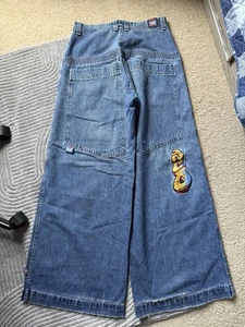 JNCO Jeans Battle Vintage 31x32 Baggy Wide Leg Y2K 90s DISTRESSED Vintage - Picture 1 of 10