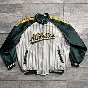Chaqueta De Colección Cooperstown Carl Banks G-III Cremallera Oakland Athletics A’s 3XL Rayas - Imagen 1 de 12