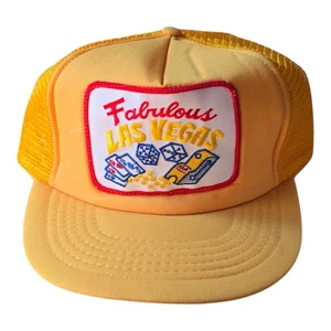 Vintage Fabulous Las Vegas Patch SnapBack Trucker Mütze 1980er/90er kostenloser Versand - Bild 1 von 7