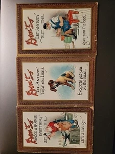 Lot 3 Raphael Tuck: Knocks-Witty & Wise Dog unbenutzt Vintage Postkarten - Bild 1 von 7