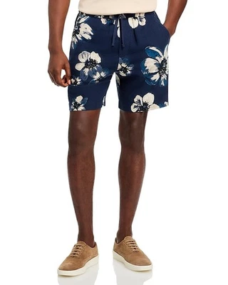 Pantalones Cortos Vince Para Hombre Estampados Flores 7.25" Azul Floral XXL Lino Foto 1 de 4