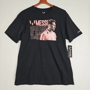 Lionel Messi T-Shirt Men's Sz Large Black Greatest Of All Time Miami Soccer New - Picture 1 of 7