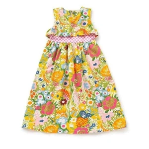 Matilda Jane Far Out Maxi Dress Size 6 Floral Gingham Sleeveless Spring Summer - Picture 1 of 14