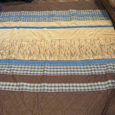 Vtg Woolrich Plaid Patchwork Cotton Corduroy Blanket Quilt Coverlet Full/Queen - Image 1 of 3