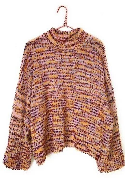 Suéter Andrew Marc New York Texturizado Confeti Tejido Cuello Simulado Talla Mediana Nuevo Foto 1 de 4