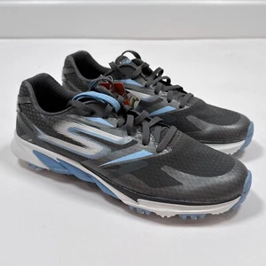 Skechers Golf Shoes Women’s Size 9.5 Blade Power Gray Blue Cleats Active Spikes - Picture 1 of 9