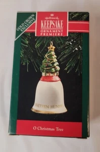 O Christmas Tree`1992`A Fine Porcelain Painted Bell.Hallmark Christmas Ornament - Picture 1 of 4