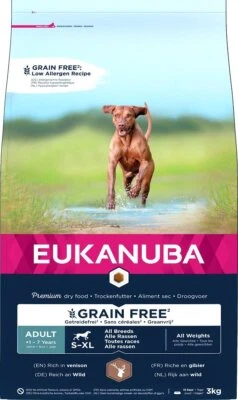 EUKANUBA Grain Free S-XL Adult Wild 3 kg für erwachsene Hunde - Bild 1 von 2