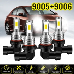 Faros LED 6000 K bombillas altas/lo para sedán de 4 puertas 2004-2015 - Imagen 1 de 13