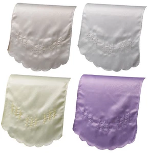 Flower Chairback Antimacassar Fern Sofa Furniture Protector Scalloped Napery - Picture 1 of 9