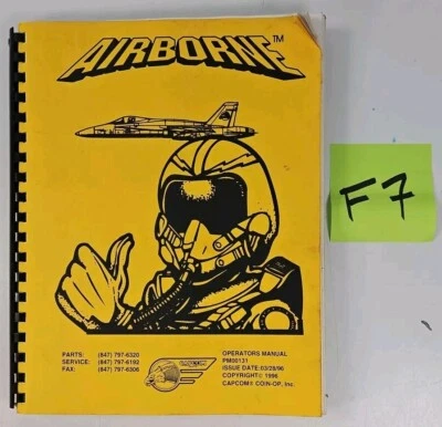 AIRBORNE - Pinball Manual - CAPCOM - OEM Original - Coin Op - Image 1 of 2