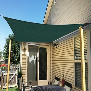 Ifenceview Green Rectangle 12'x16' UV Sun Shade Sail Pool Canopy Awning Outdoor - Picture 1 of 7
