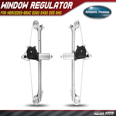 2 регулятора заднего стеклоподъемника с 2-контактным мотором в сборе для Mercedes-Benz E320 E430 - Изображение 1 из 4
