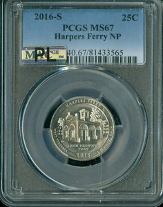 2016 S HARPERS FERRY QUARTER PCGS MS67 MAC PL FINEST GRADE REGISTRY * - Picture 1 of 2