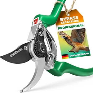 Professional Bypass Pruning Shears: Ergonomic Precision Garden Scissors, Garden - Picture 1 of 2