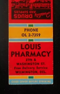 40er Jahre? Louis Pharmacy 27th & Washington St. Wilmington DE New Castle Co MB - Bild 1 von 1