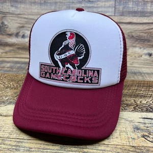 South Carolina Gamecocks Mens Trucker Hat Maroon Snapback Football Baseball Cap - Picture 1 of 8