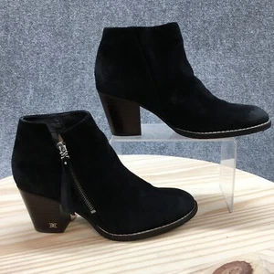 Sam Edelman Boots Womens 8 Macon Ankle Bootie Black Casual Round Toe Block Heels - Picture 1 of 21