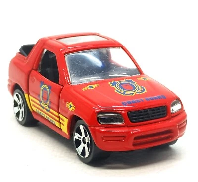Majorette Toyota Rav 4 Coast Guard rojo - rueda 5FS 1:50 (3") sin paquete Foto 1 de 4