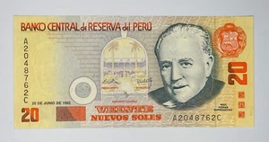 PERU 1992 P153 20 Nuevos Soles. AU - Picture 1 of 2