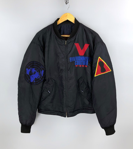 Rarissima giacca bomber VALENTINO JEANS ENVIRONMENTAL COUTURE anni 80 taglia 42