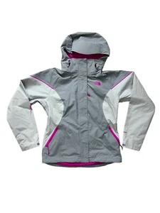 THE NORTH FACE Size Small S Women’s Gray Pink HyVent Hooded Jacket Windbreaker - Picture 1 of 10