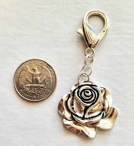 Rose Clip on Charm with Lobster Clasp - Picture 1 of 3